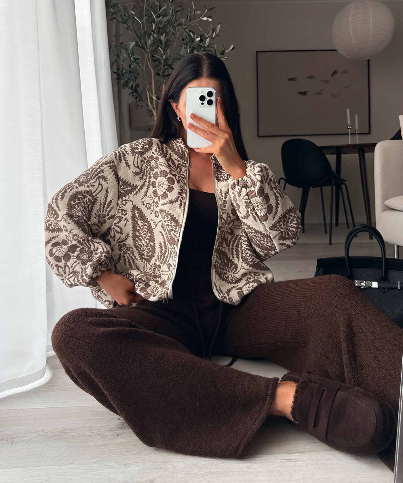 Stoffhose Melou Braun