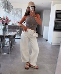 Stretch Balloon Jeans Aleno Weiß