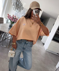 T-Shirt Cleo Streifen Gelb