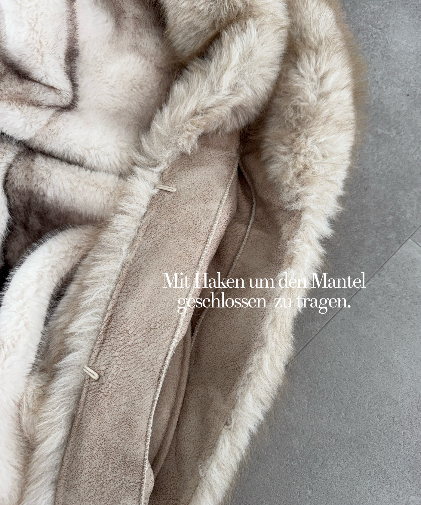 Hochwertiger Pelzmantel Luxe Creme