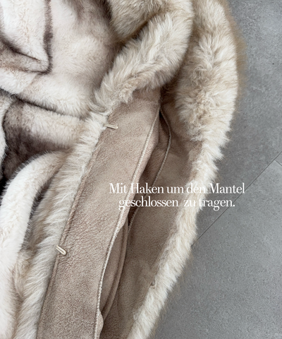 Hochwertiger Pelzmantel Luxe Creme