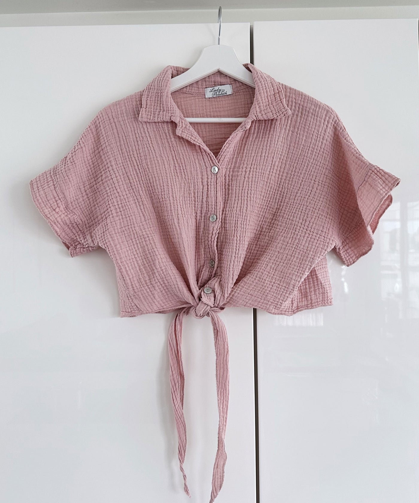 Muslin T-Shirt Knots Pink