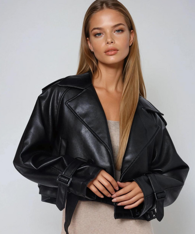 Lederjacke Farina Schwarz Ladypolitan ♡