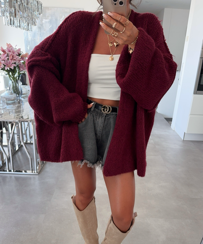 Cardigan Ray Dunkelrot Ladypolitan ♡