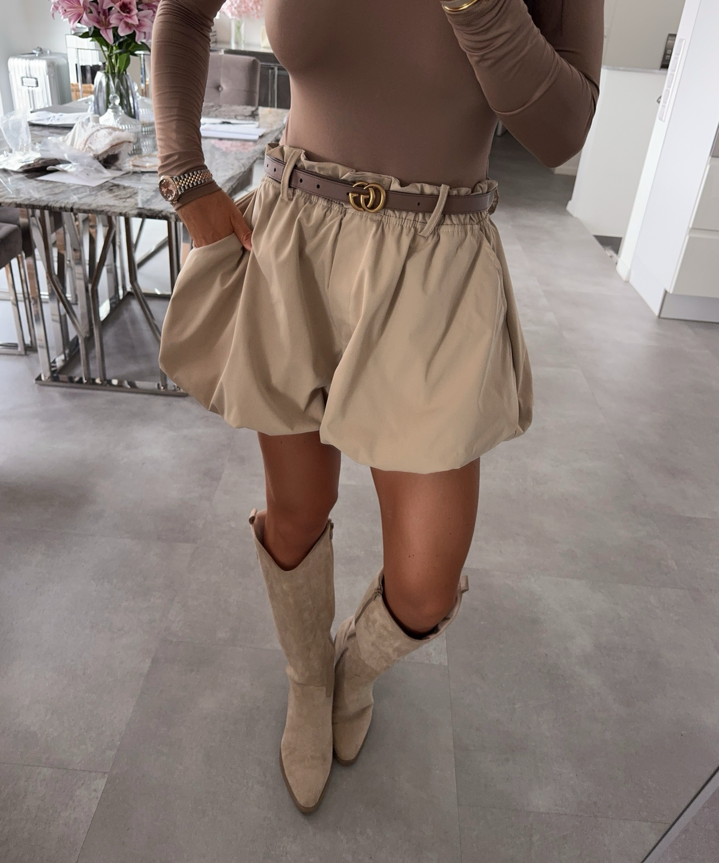 Ballon Shorts Luisa Beige