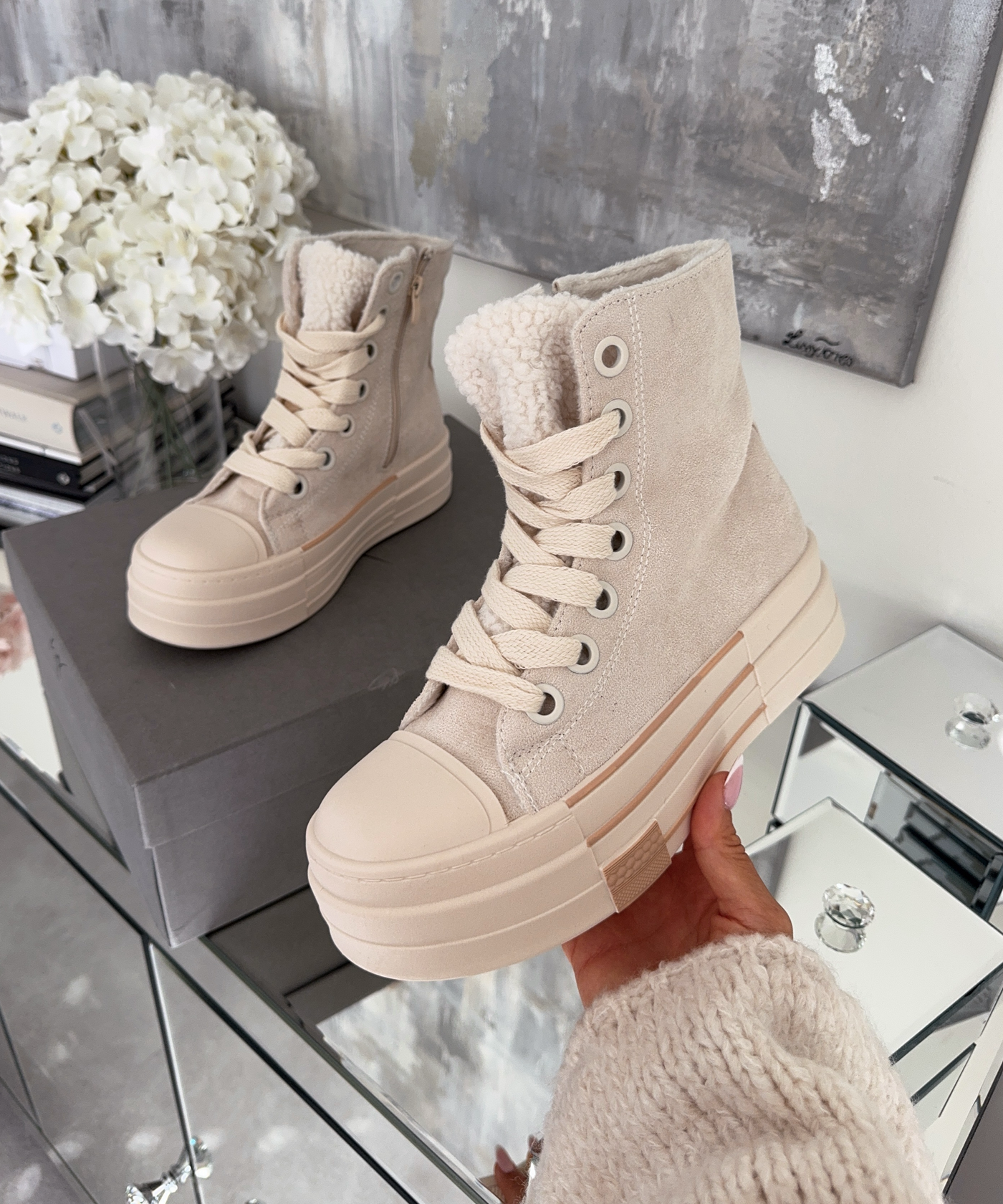 Plateau Sneaker Trana Beige Ladypolitan ♡