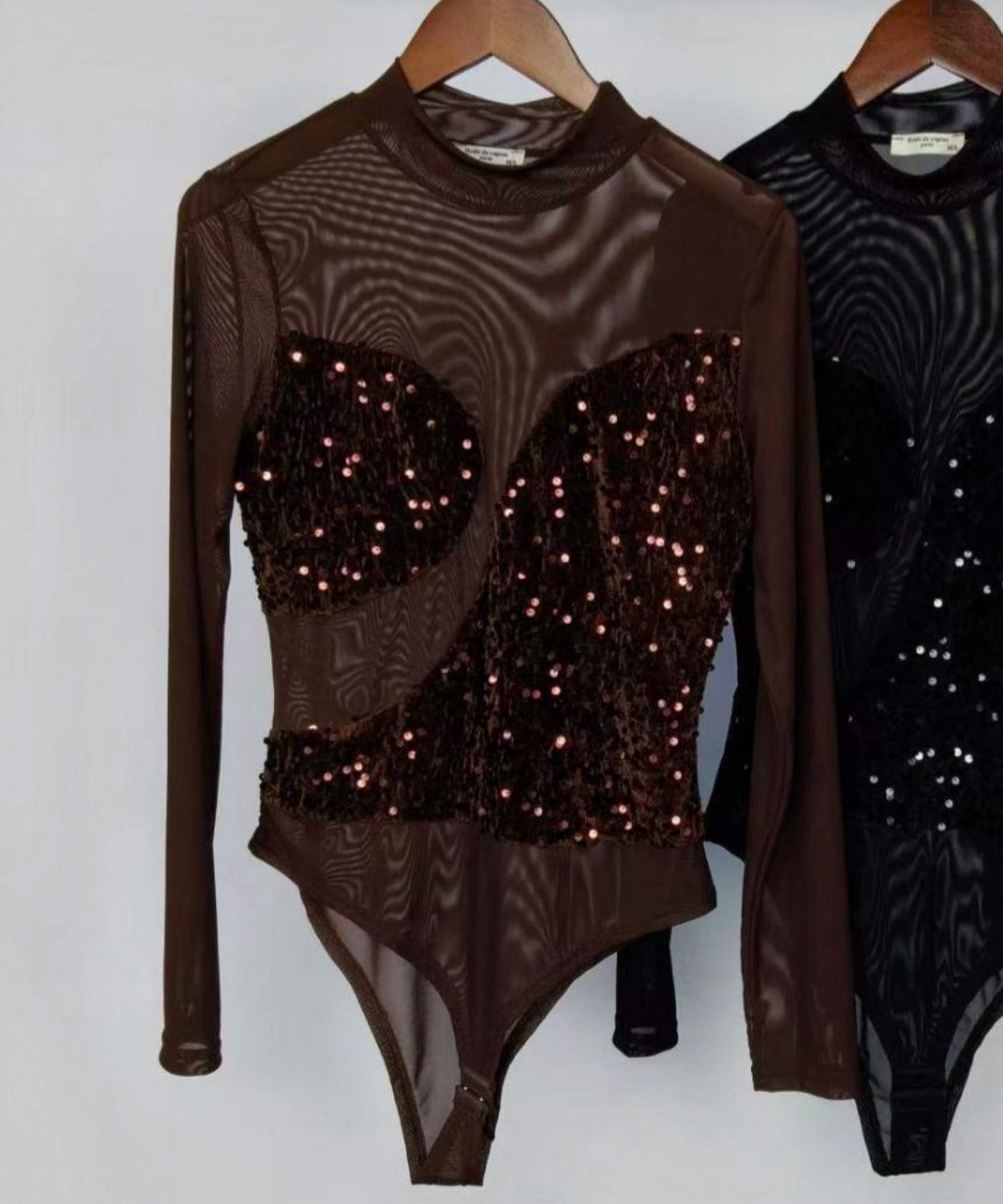 Mesh Body Pailleten Via Braun