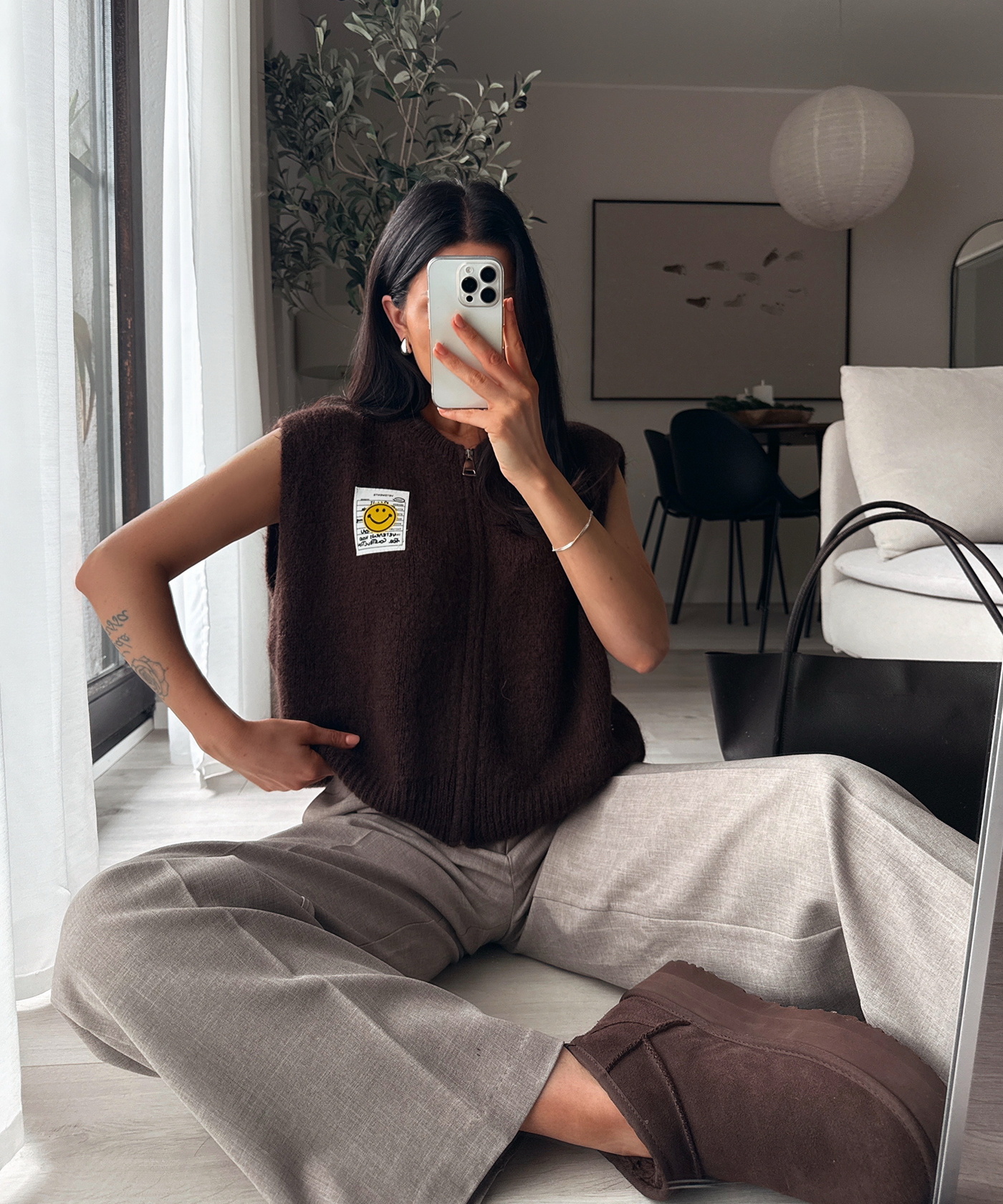 Zip Weste Smiley Naia Braun Ladypolitan ♡