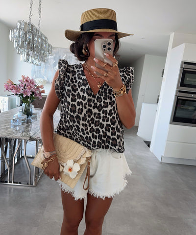 Musselin Top Lidia Leo Braun Ladypolitan ♡