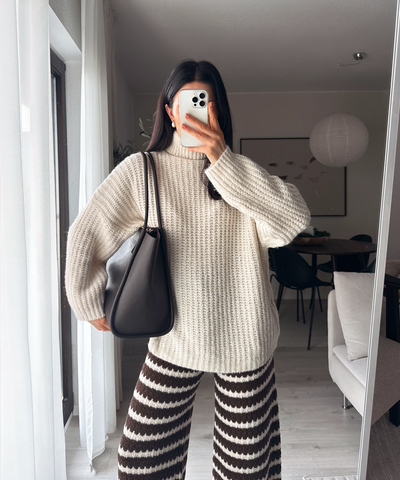 Strickhose Lilya Streifen Braun Ladypolitan ♡