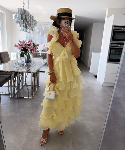 Maxi Kleid Solaya Gelb Ladypolitan ♡
