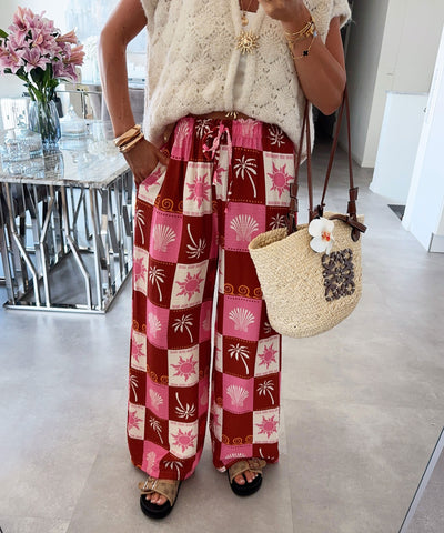 Hose Zaya Palme Rot Ladypolitan ♡