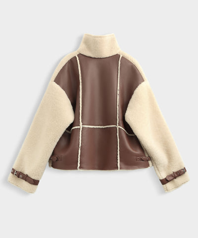 Teddy Fell Jacke Ella Beige Ladypolitan ♡