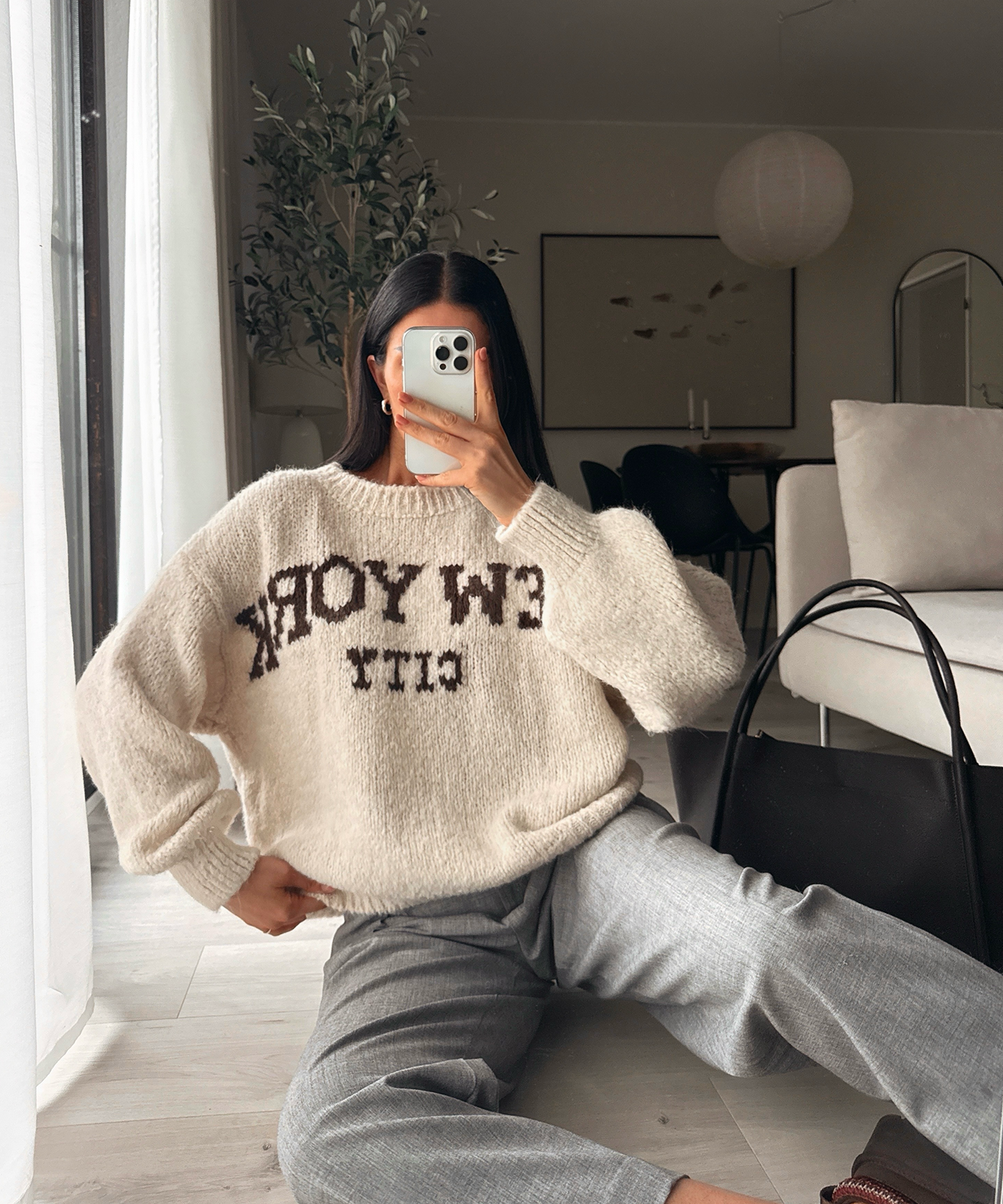 Pullover New York City Beige