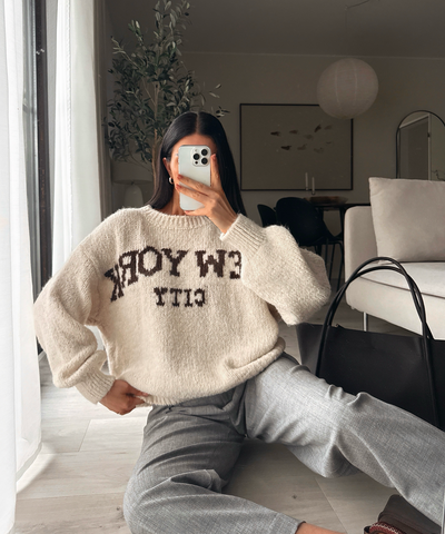 Pullover New York City Beige