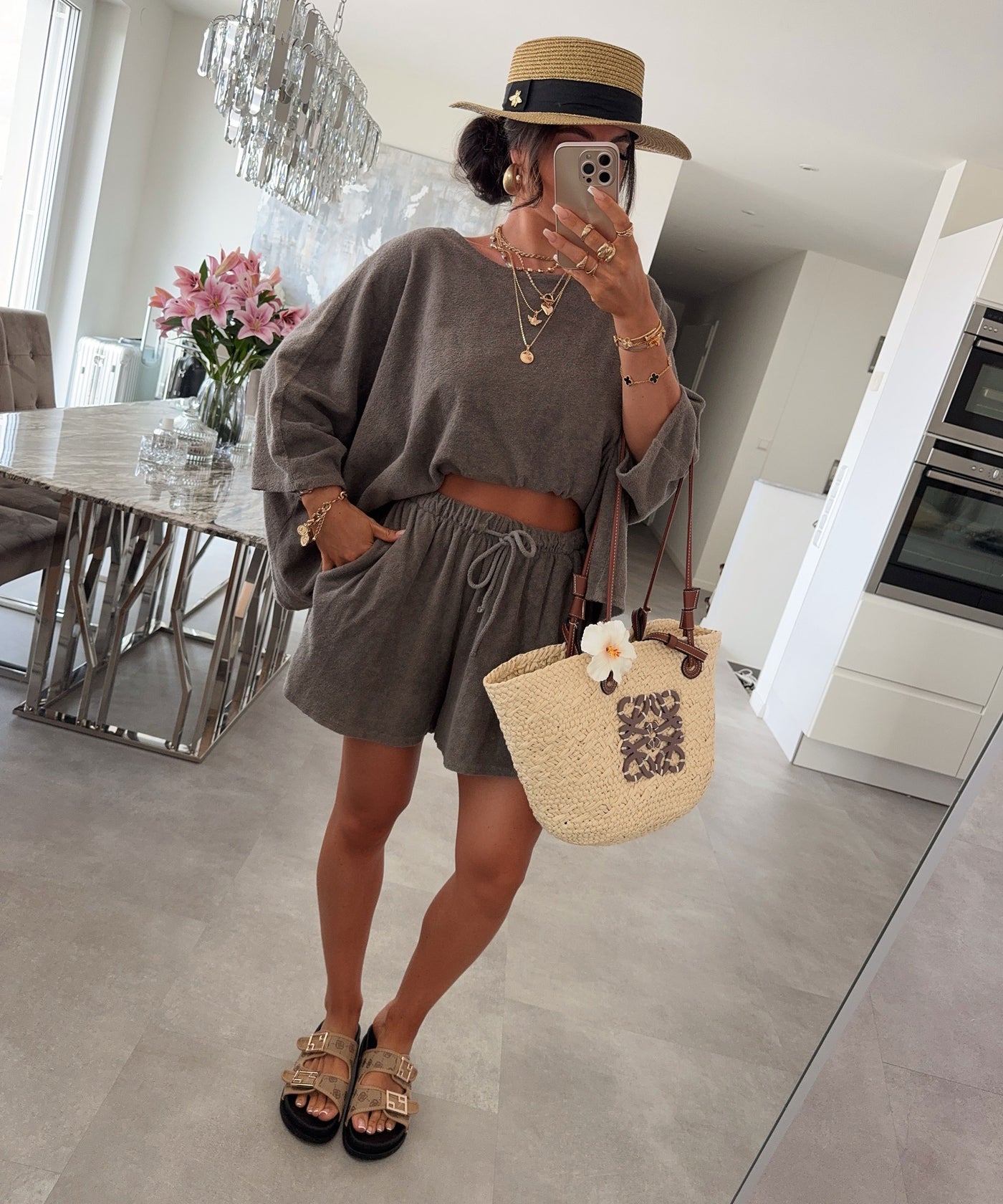 Baumwoll Shorts Hila Braun Ladypolitan ♡