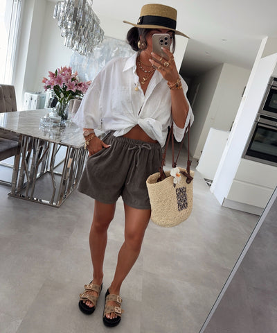 Baumwoll Shorts Hila Braun Ladypolitan ♡