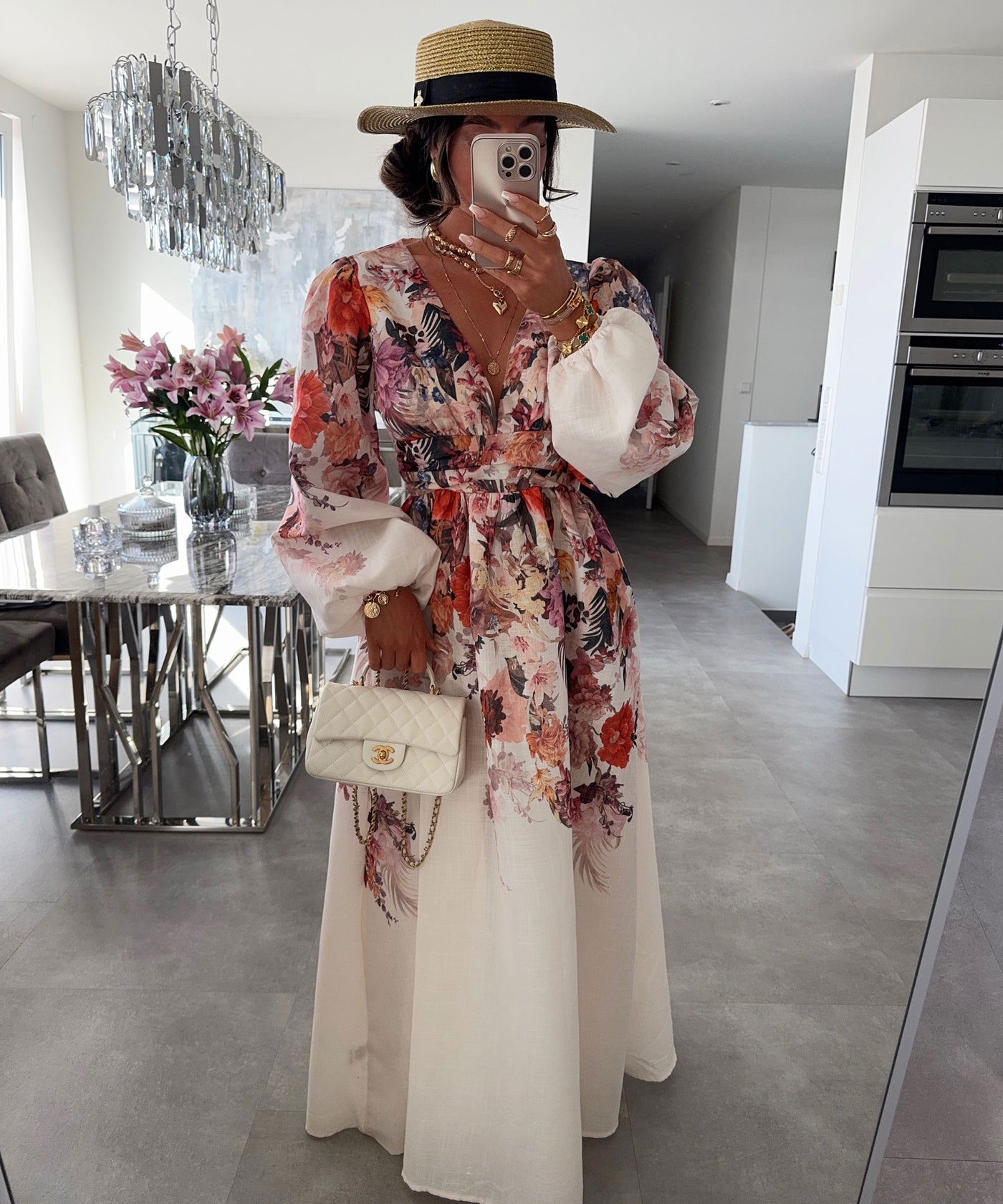 Baumwolle-Leinen Maxi Kleid Keliya Beige Ladypolitan ♡