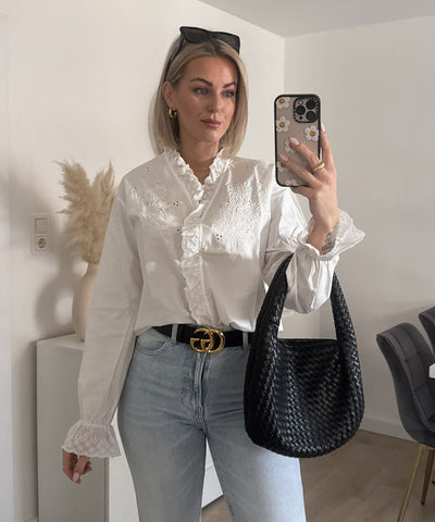 Bluse Fien Weiß Ladypolitan ♡