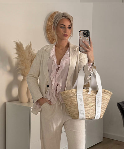 Leinenblazer Elanda Beige Ladypolitan ♡