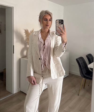 Leinenblazer Elanda Beige Ladypolitan ♡