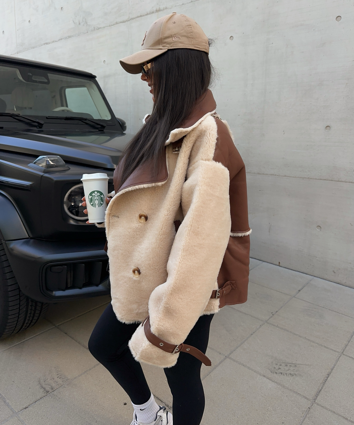Teddy Fell Jacke Ella Beige Ladypolitan ♡