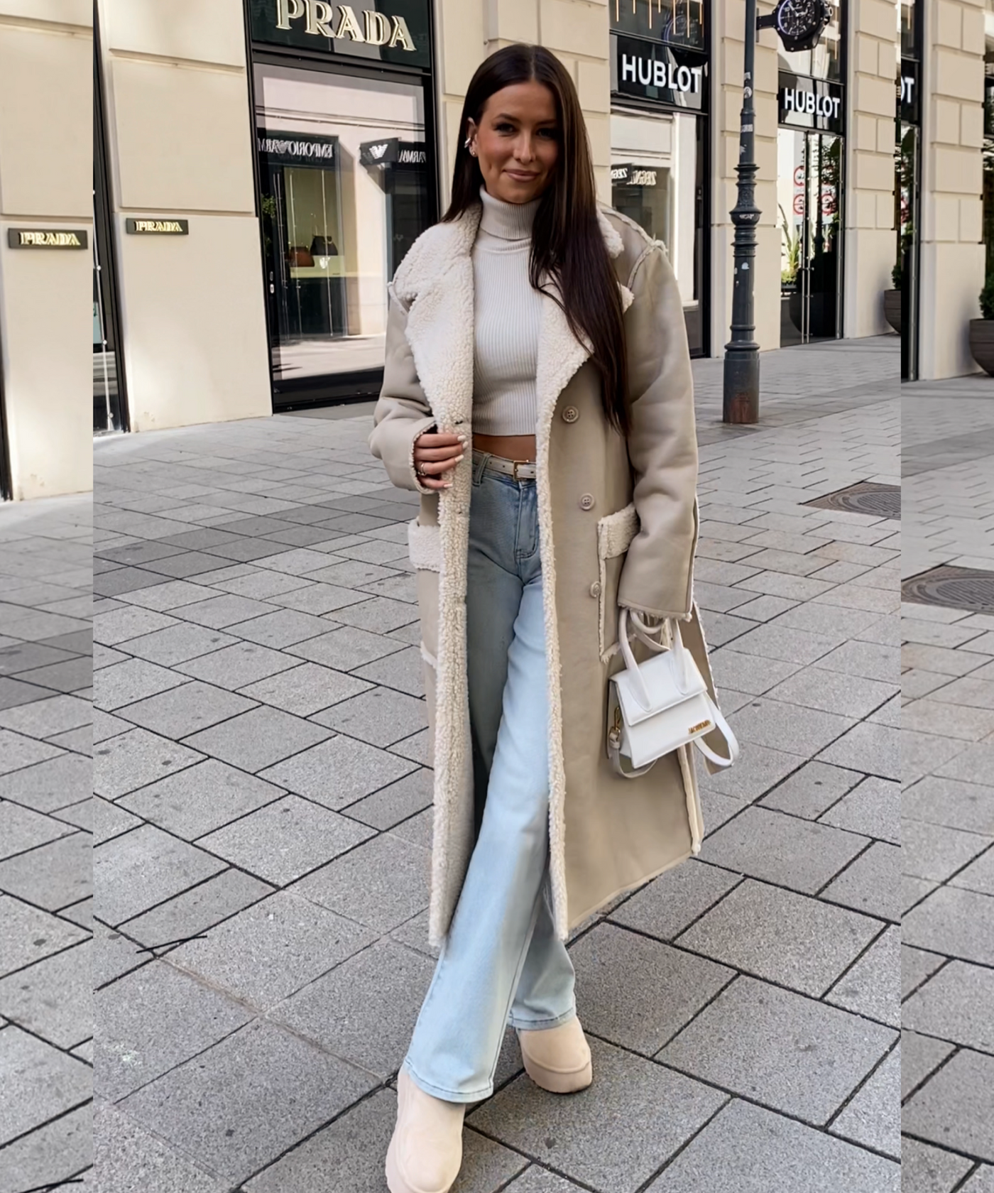 Fellmantel Livia Beige Ladypolitan ♡