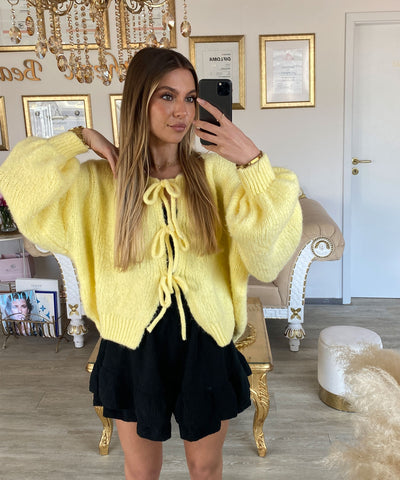 Cardigan Schleife Fia Gelb Ladypolitan ♡