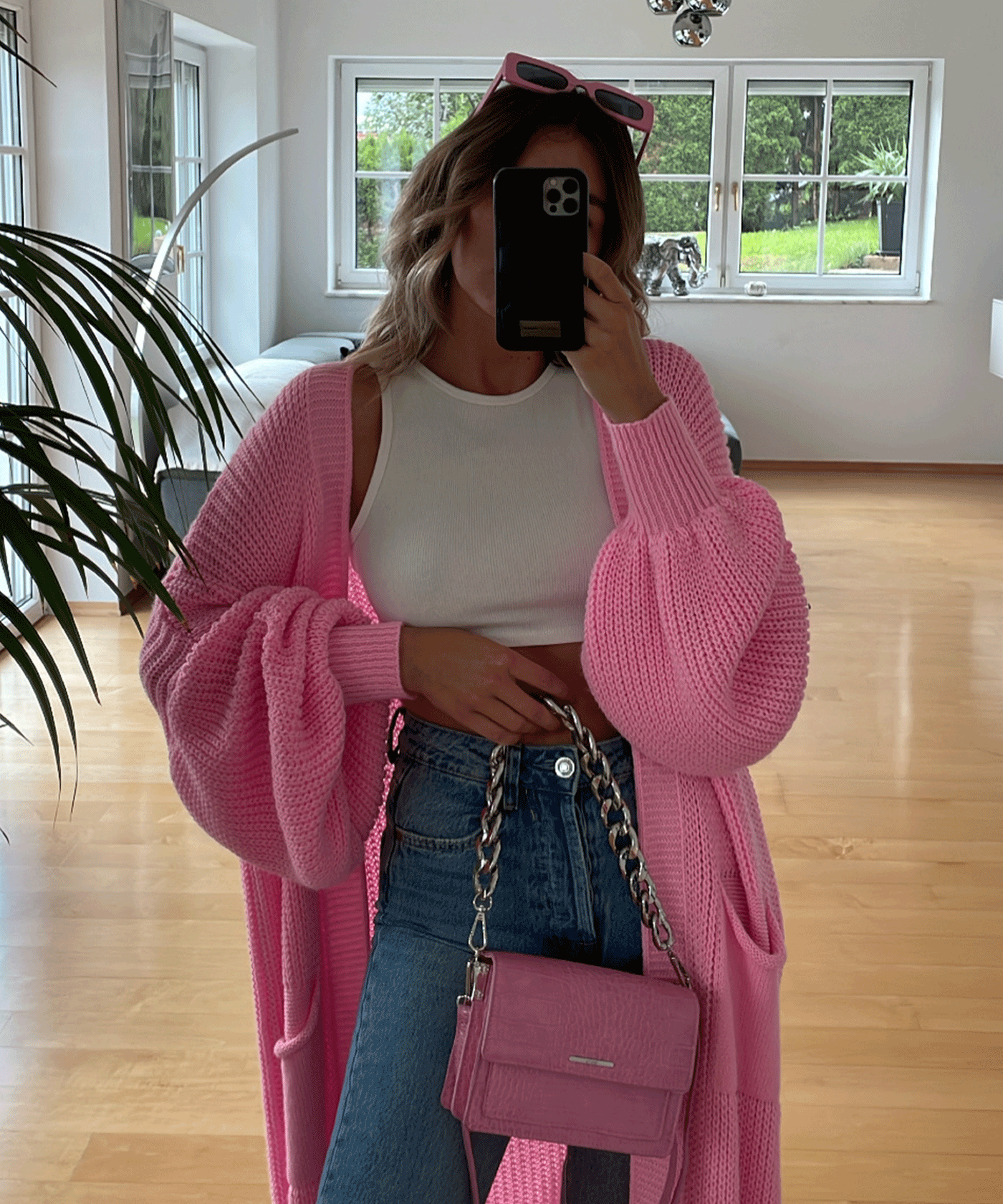 Cardigan Leilani Lang Hellpink  Ladypolitan - Fashion Onlineshop für Damen   