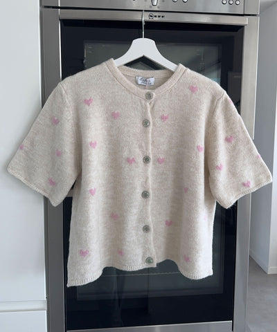Cardigan Lene mit Herzen Rosa Ladypolitan ♡