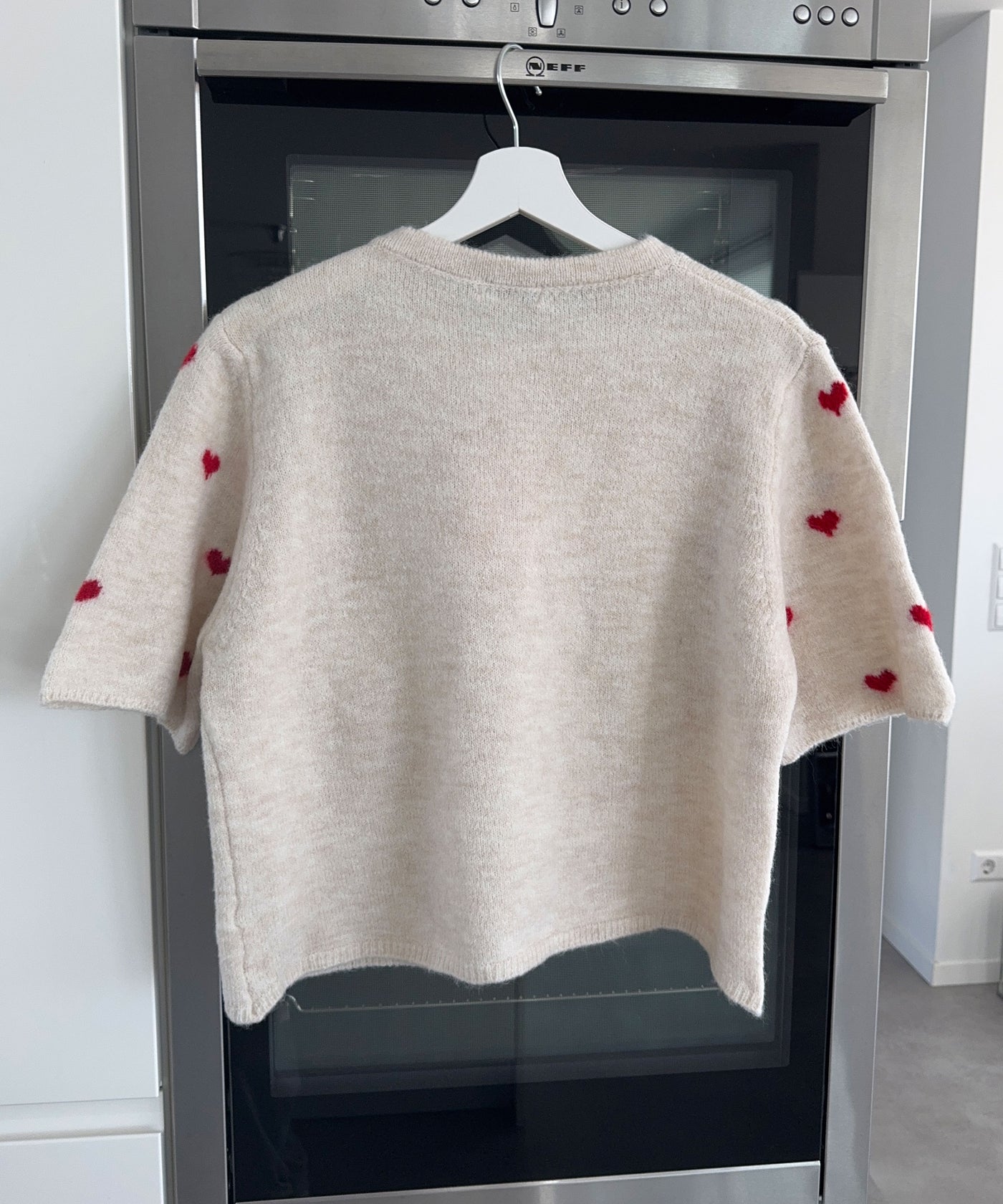 Cardigan Lene mit Herzen Rot Ladypolitan ♡