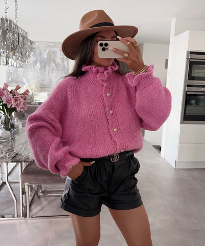 Cardigan Milena Fuchsia Pink  Ladypolitan ♡   