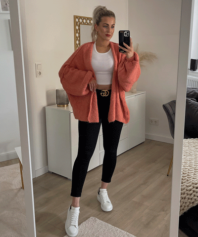 Cardigan Ray Peach  Ladypolitan ♡   