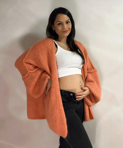 Cardigan Ray Peach  Ladypolitan ♡   