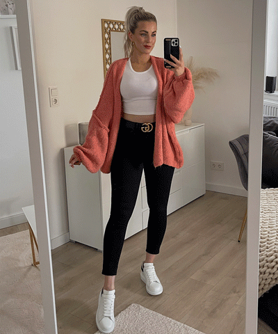 Cardigan Ray Peach  Ladypolitan ♡   