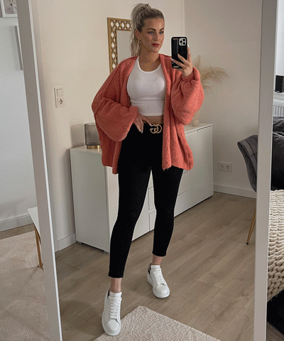 Cardigan Ray Peach  Ladypolitan ♡   