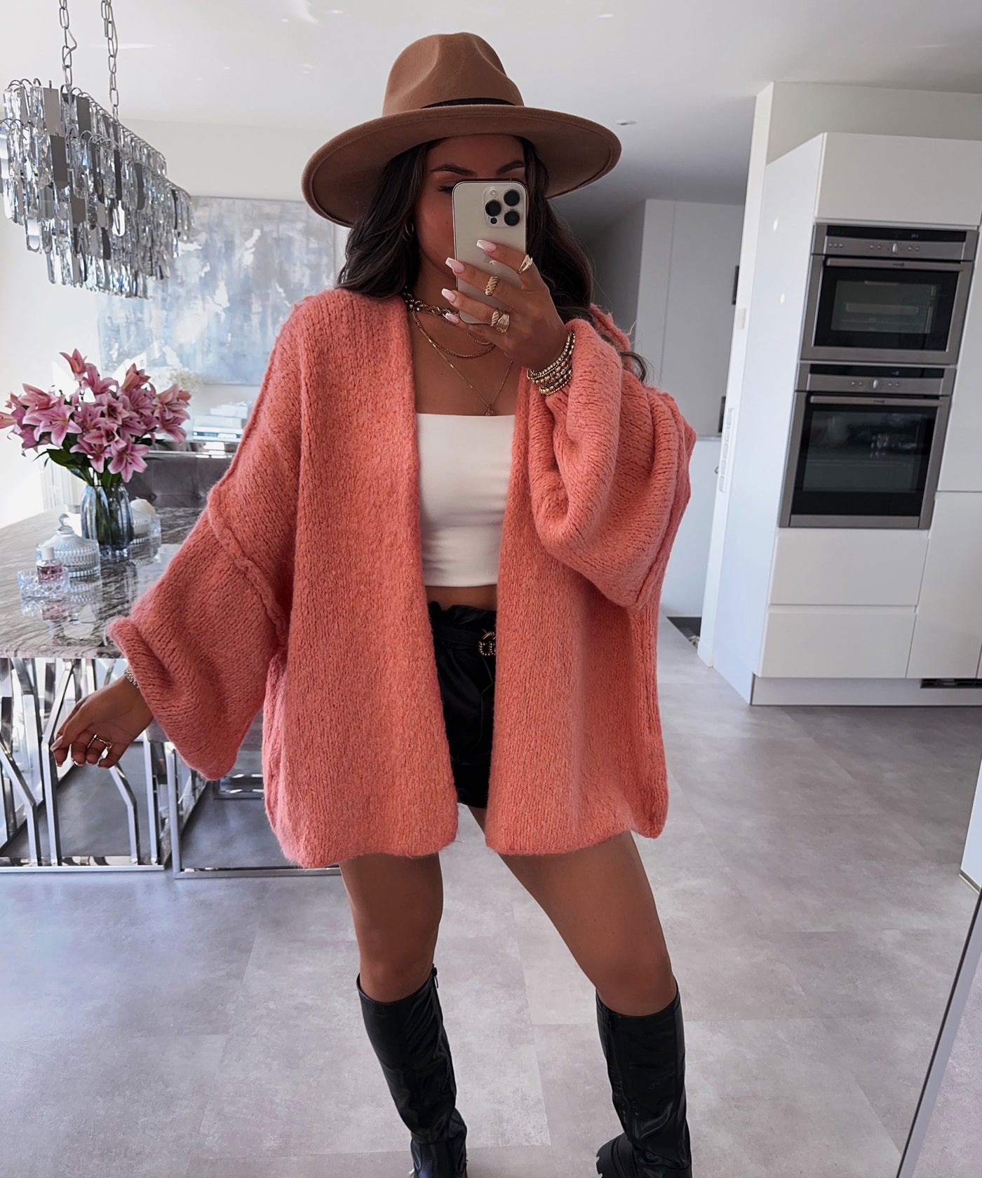 Cardigan Ray Peach  Ladypolitan ♡   