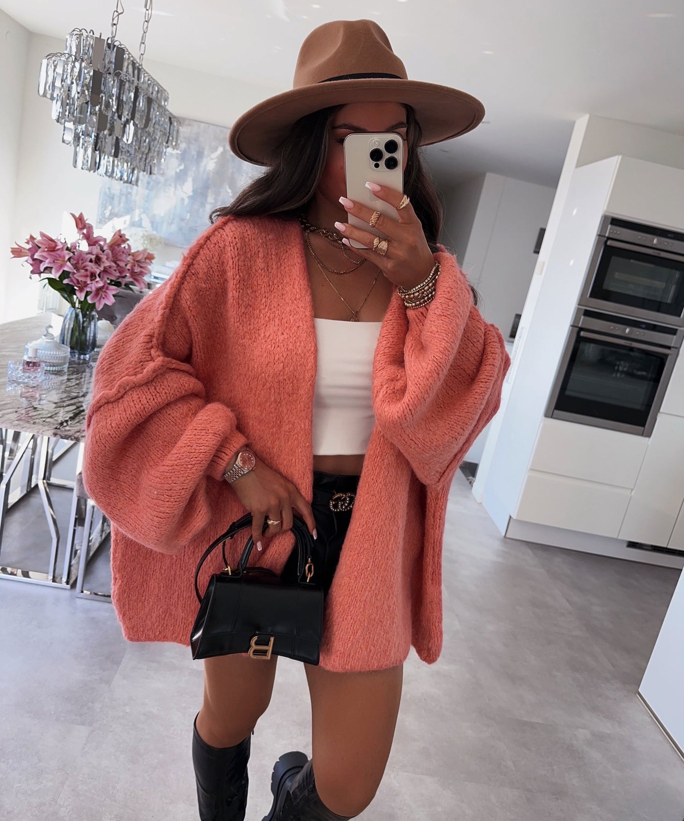Cardigan Ray Peach  Ladypolitan ♡   