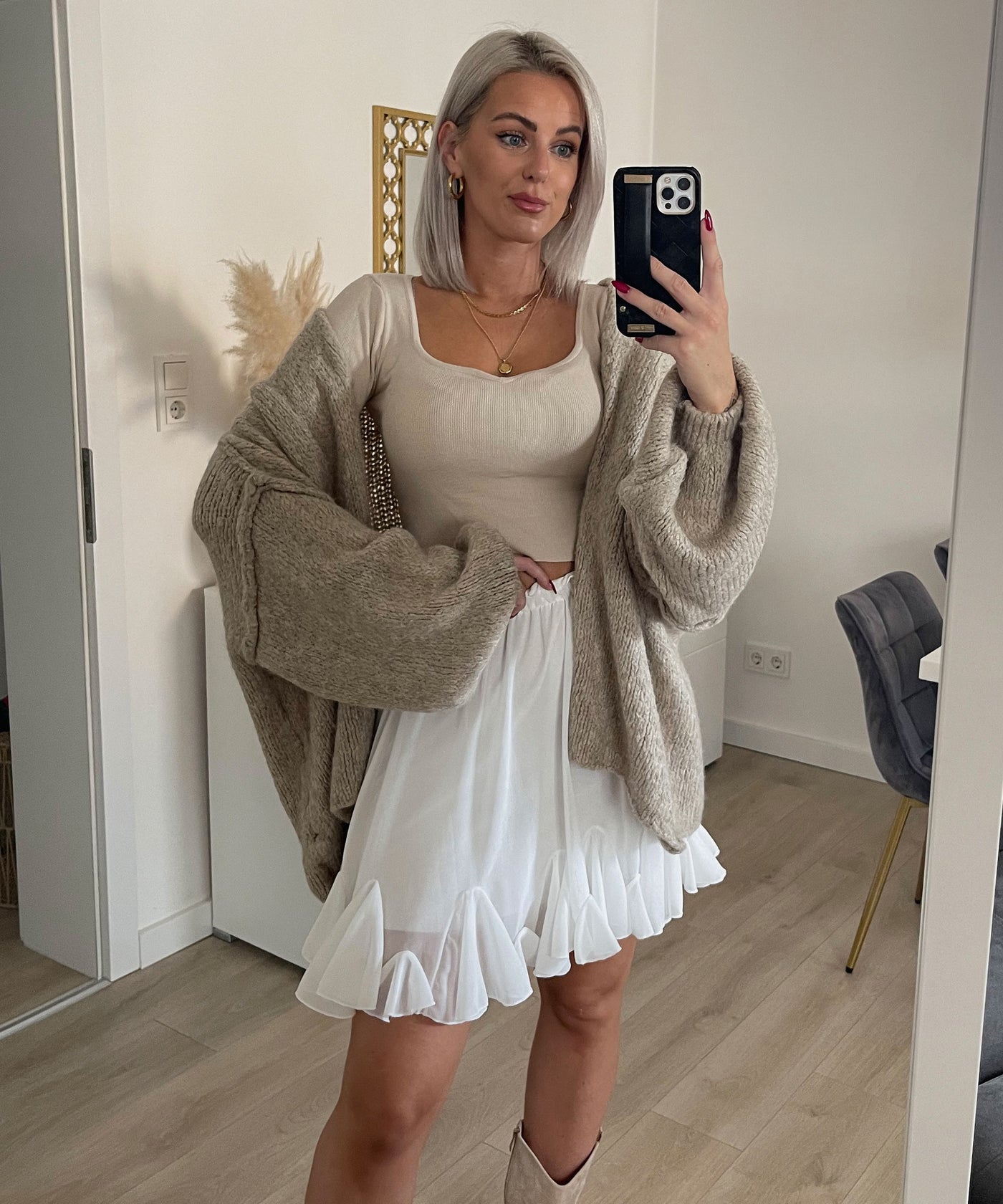 Cardigan Ray Taupe Ladypolitan ♡