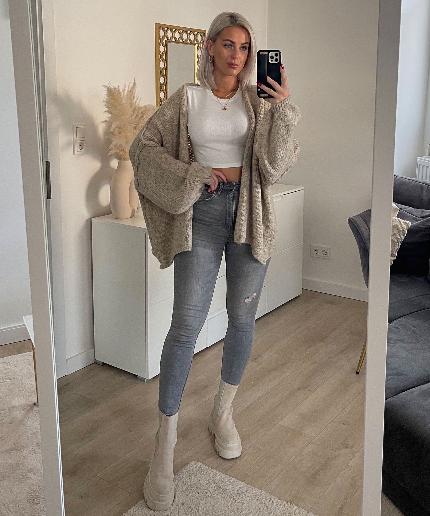 Cardigan Ray Taupe Ladypolitan ♡