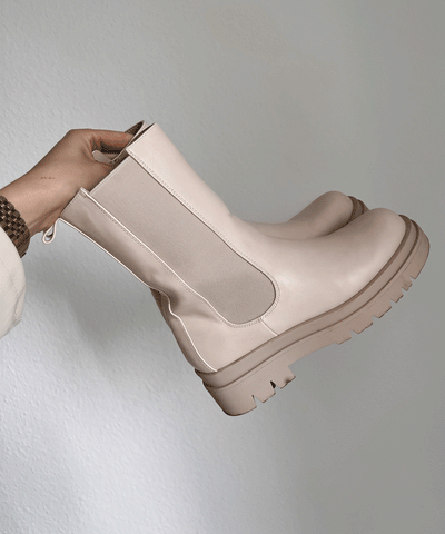 Chelsea Boots Long Beige  Ladypolitan - Fashion Onlineshop für Damen   