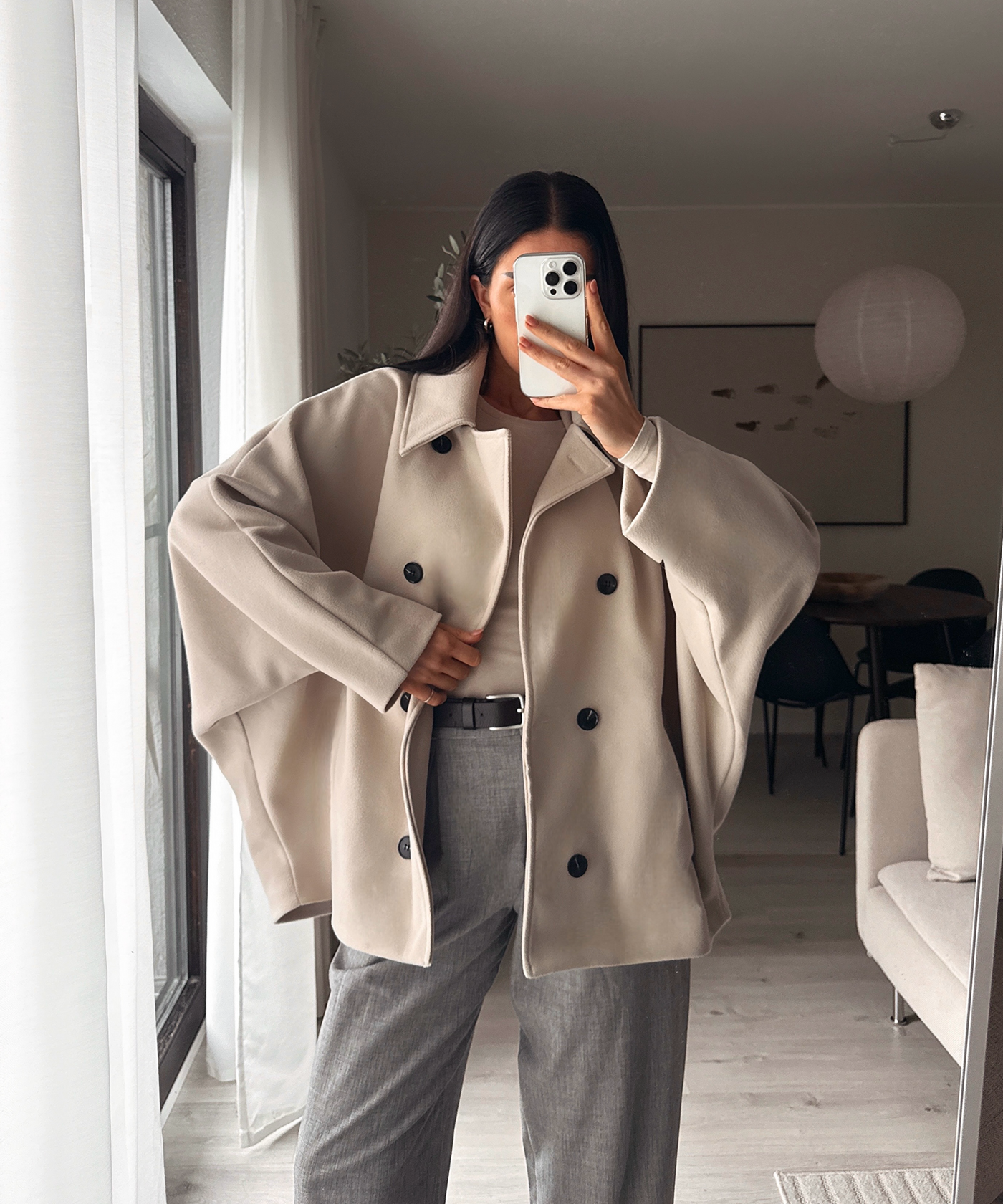 Oversize Jacke Joana Hellbeige Ladypolitan ♡