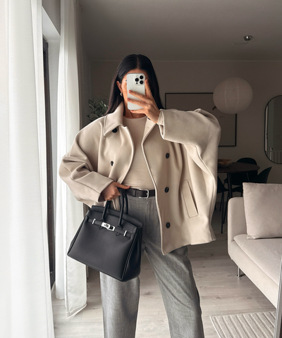 Oversize Jacke Joana Hellbeige Ladypolitan ♡