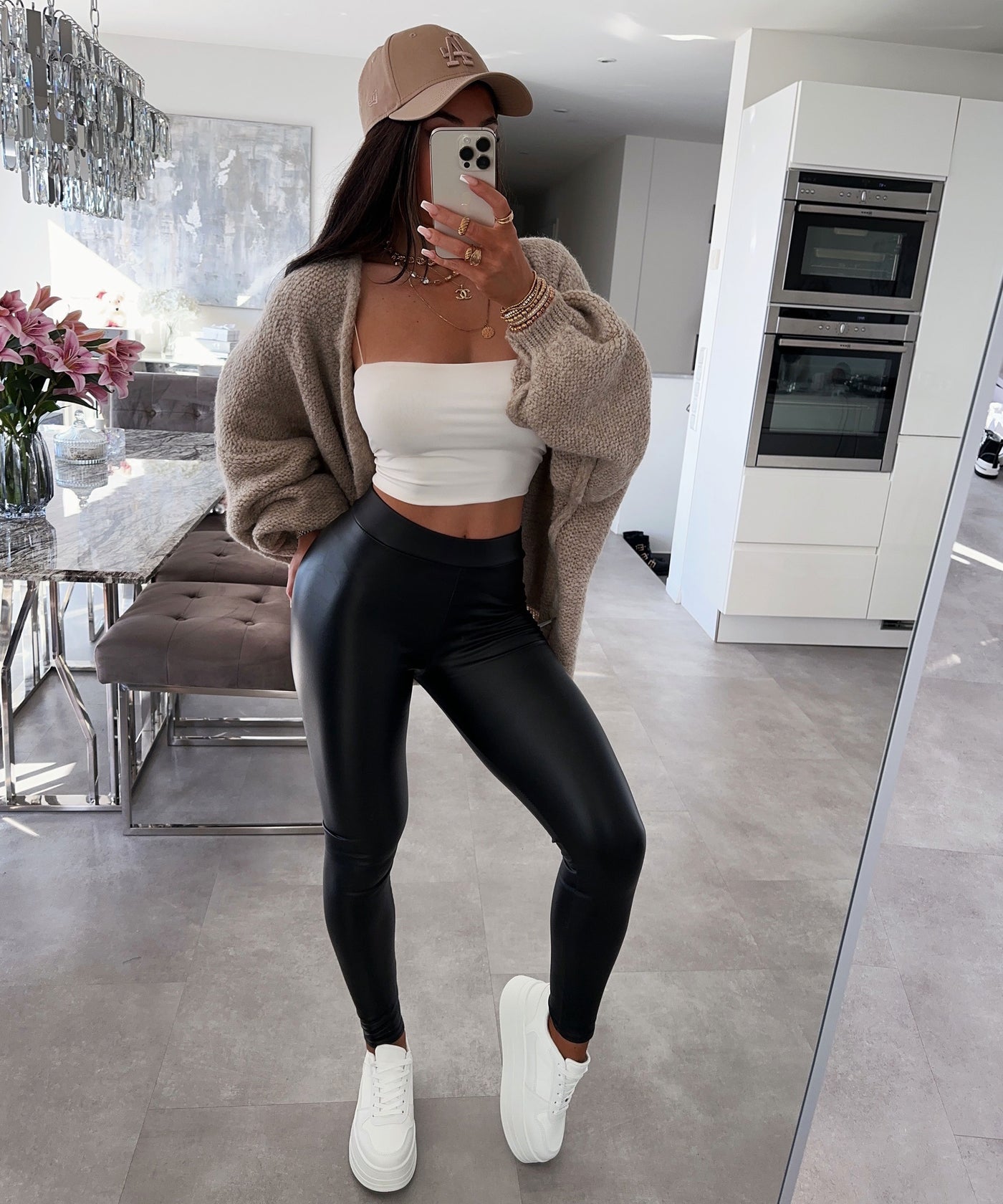 Gefütterte Lederleggings Enya Schwarz  Ladypolitan ♡   