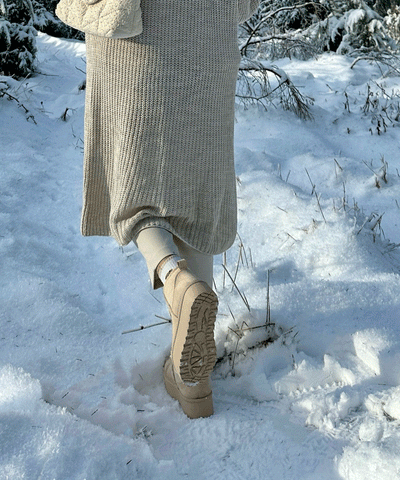 Gefütterte Plateau Boots Nina Beige  Ladypolitan ♡   