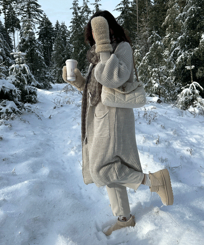 Gefütterte Plateau Boots Nina Beige  Ladypolitan ♡   