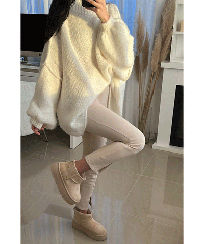 Gefütterte Plateau Boots Nina Beige  Ladypolitan ♡   