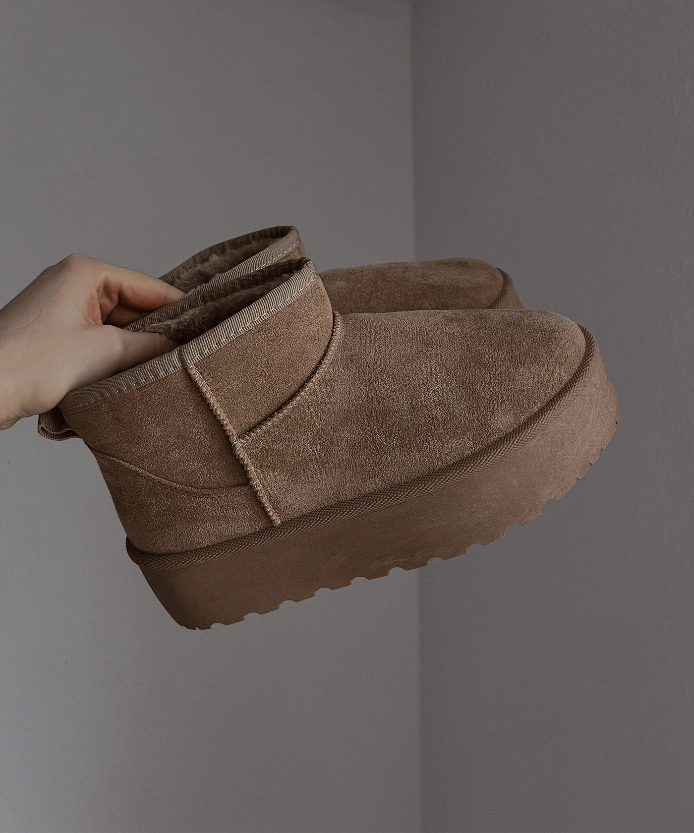 Gefütterte Plateau Boots Nina Camel  Ladypolitan ♡   