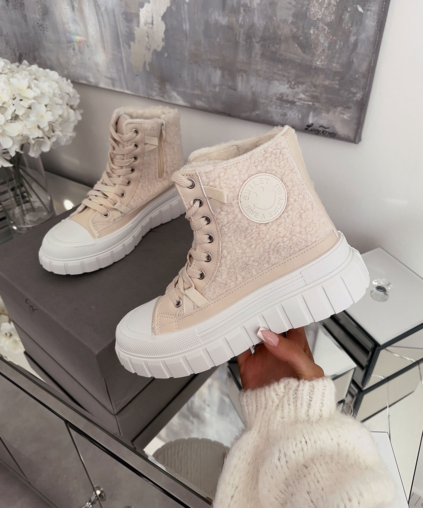 Gefütterte Teddysneaker Alea Beige  Ladypolitan ♡   