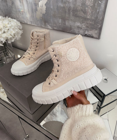 Gefütterte Teddysneaker Alea Beige  Ladypolitan ♡   